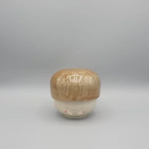 Samurai Mushroom Happy Face cup & bowl set - shiny glaze