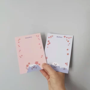 A6 Peach Notepad / Bloc Notes Rose - Happy Fujisan